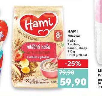 Kaufland Hami mléčná kaše nabídka