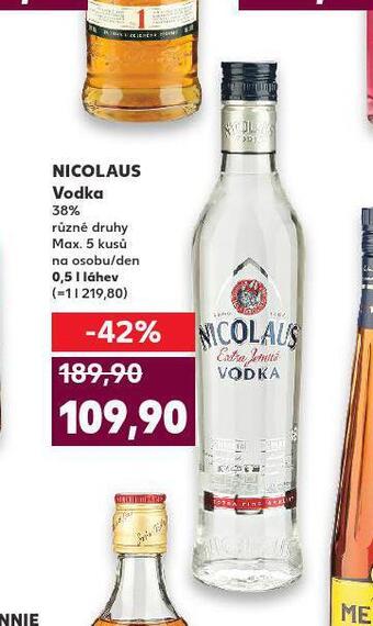 Kaufland Nicolaus vodka nabídka