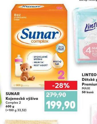 Kaufland Sunar kojenecká výživa nabídka