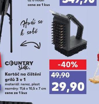 Kaufland Kartáč na čištění grilů 3v1 nabídka