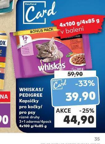 Kaufland Whiskas kapsičky pro kočky nabídka