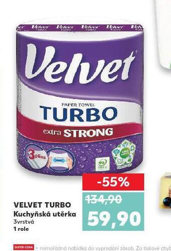 Kaufland Velvet turbo kuchyňské utěrky nabídka