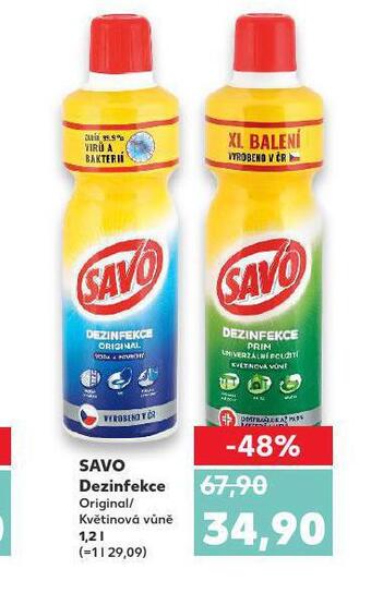 Kaufland Savo dezinfekce nabídka