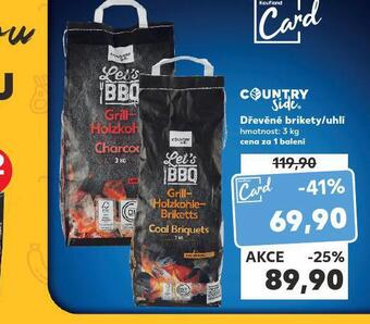 Kaufland Dřevěné brikety / uhlí nabídka