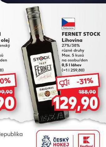 Kaufland Fernet stock nabídka
