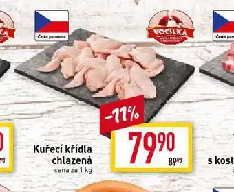 Billa Kuřecí křídla chlazená nabídka