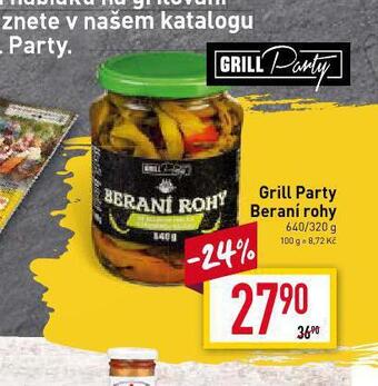 Billa Grill party beraní rohy nabídka