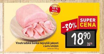 Billa Vinohradská šunka nejvyšší jakosti nabídka