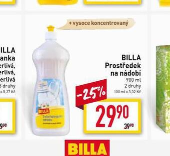 Billa Billa prostředek na nádobí nabídka