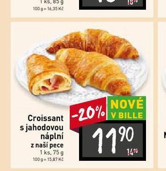 Billa Croissant s jahodovou náplní nabídka