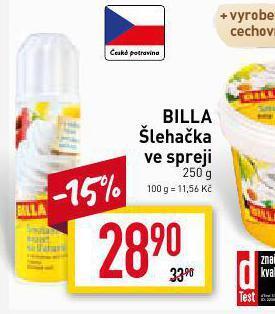 Billa Billa šlehačka ve spreji nabídka