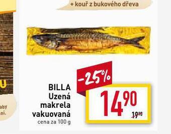 Billa Billa uzená makrela vakuovaná nabídka
