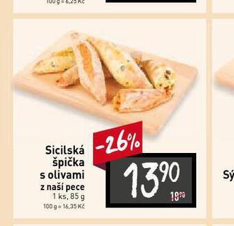 Billa Sicilská špička s olivami nabídka