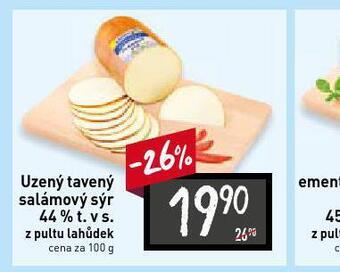 Billa Uzený tavený sýr salámový 44% nabídka