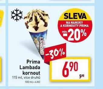 Billa Prima lambada kornout nabídka