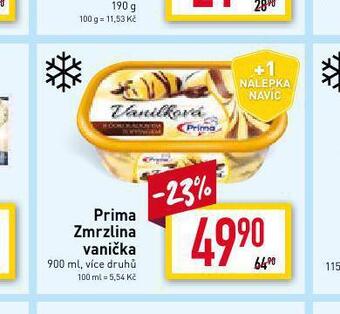 Billa Prima zmrzlina vanička nabídka