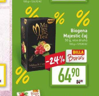 Billa Biogena majestic čaj nabídka
