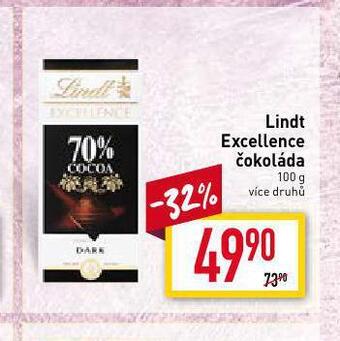 Billa Lindt excellence čokoláda nabídka
