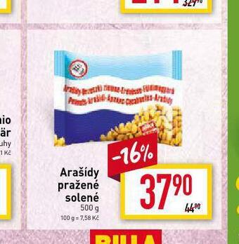 Billa Arašídy pražené solené nabídka
