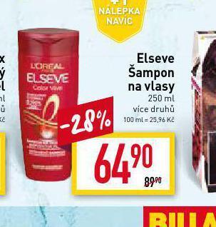 Billa Loreal elseve šampon nabídka