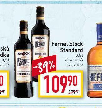 Billa Fernet stock standard nabídka