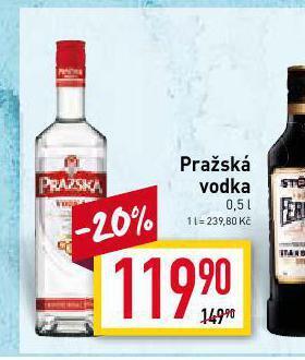 Billa Pražská vodka nabídka