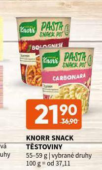 Terno Knorr snack těstoviny nabídka