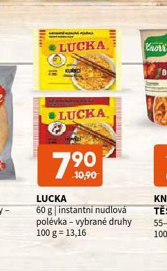 Terno Lucka instantní nudlová polévka nabídka