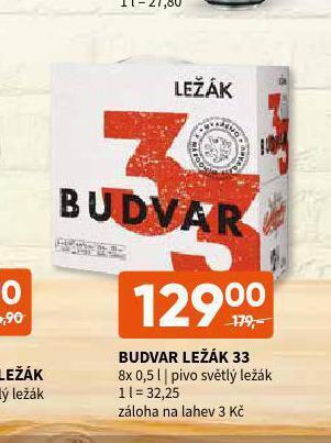 Terno Pivo budvar 33 ležák nabídka