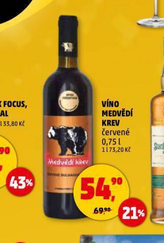 Penny Market Víno medvědí krev nabídka