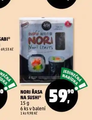 Penny Market Nori řasa na sushi nabídka