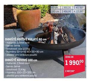 Makro Ohniště kovové kulaté nabídka