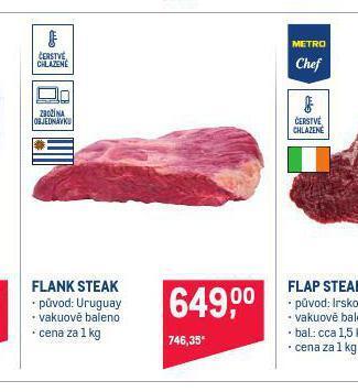 Makro Flank steak nabídka