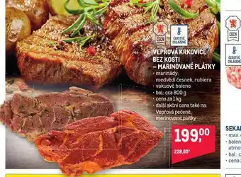 Makro Vepřová krkovice bez kosti - marinované plátky nabídka