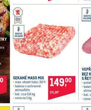 Makro Sekané maso mix nabídka
