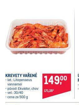 Makro Krevety vařené nabídka