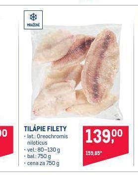 Makro Tilápie filety nabídka