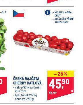 Makro Rajčata cherry datlová nabídka