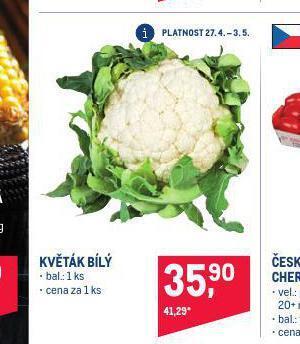 Makro Květák bílý nabídka
