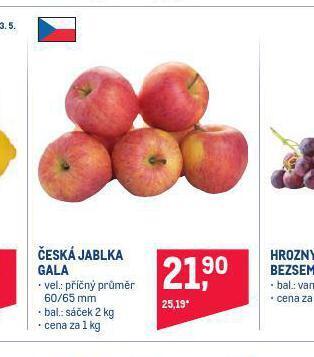 Makro Česká jablka gala nabídka