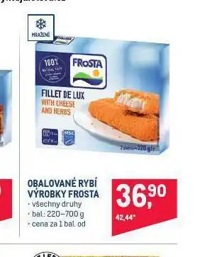 Makro Obalované rybí výrobky frosta nabídka