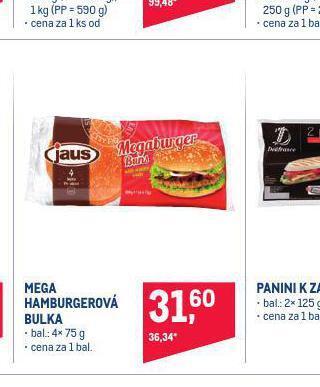 Makro Mega hamburgerová bulka nabídka