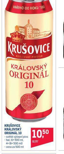 Makro Krušovice královský originál 10 nabídka