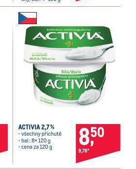 Makro Activia 2,7% nabídka