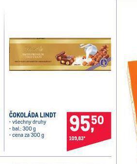 Makro Čokoláda lindt nabídka