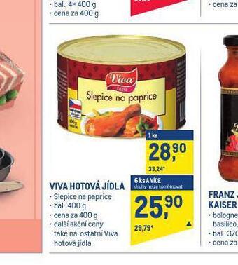 Makro Viva hotová jídla nabídka