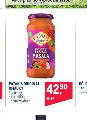 Makro Patak´s original omáčky nabídka