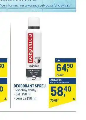 Borotalco deodorant sprej