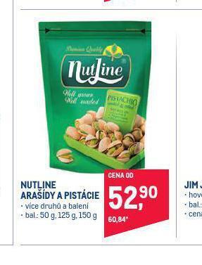 Makro Nutline arašídy a pistácie nabídka