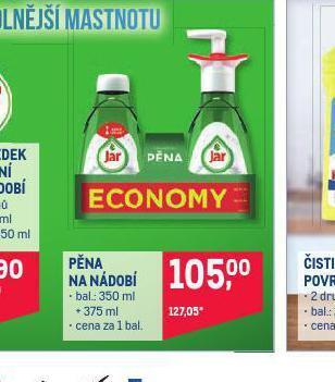 Makro Jar pěna na nádobí nabídka